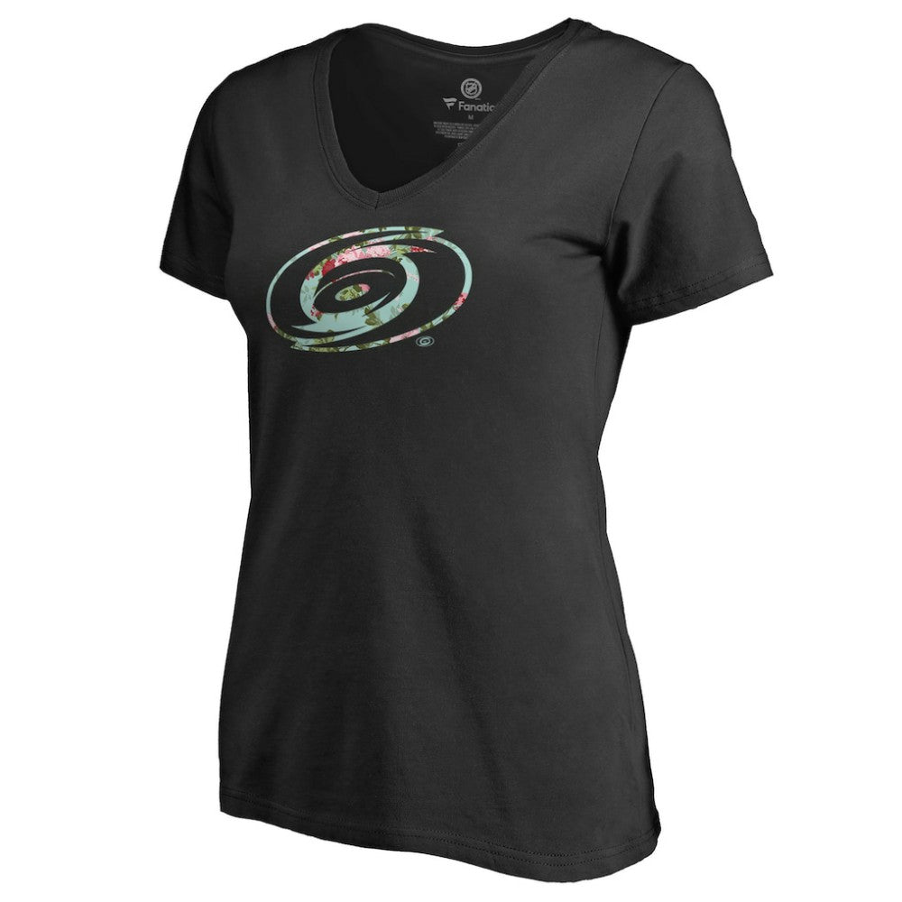 Carolina Hurricanes Women's Lovely V-Neck T-Shirt Black