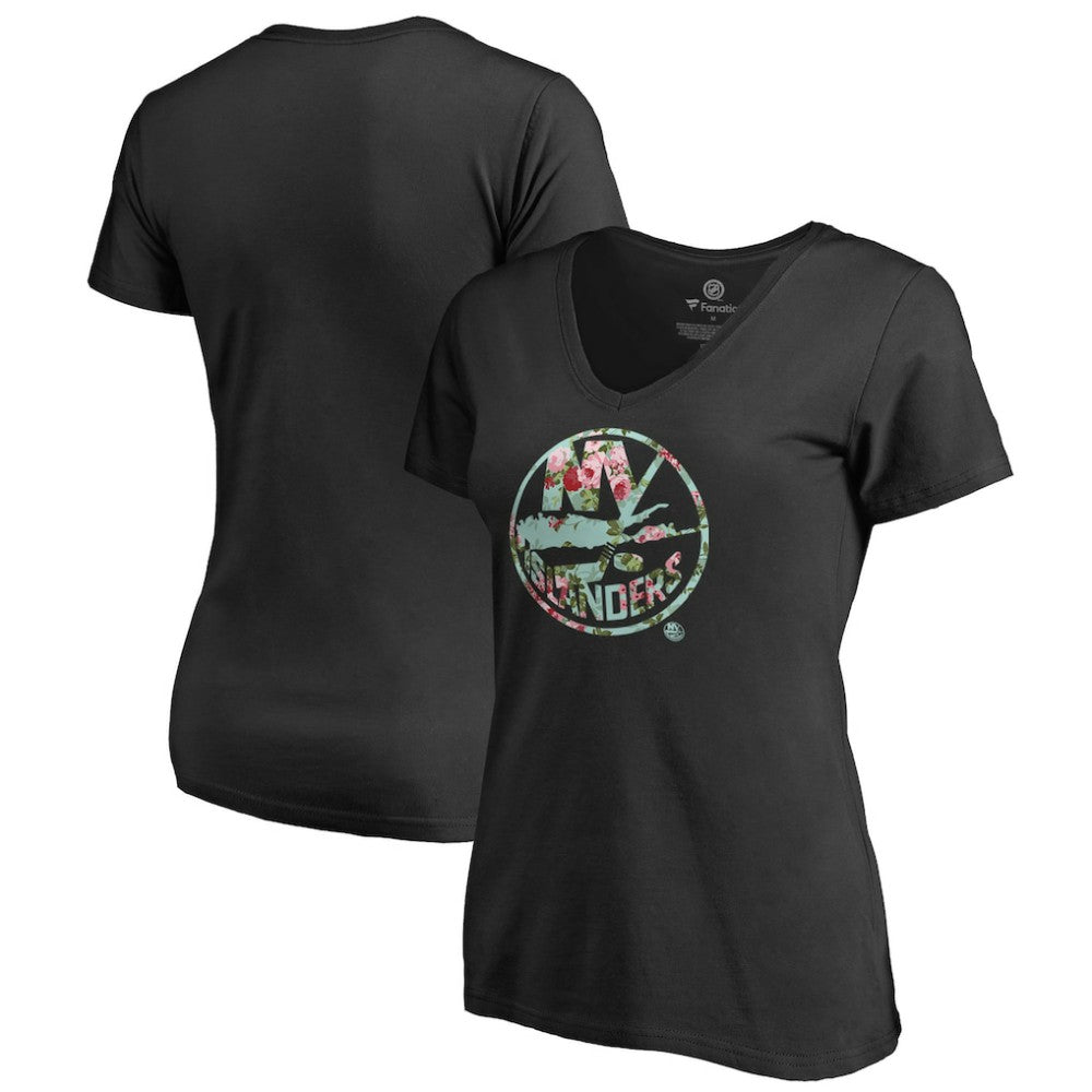 New York Islanders Women's Lovely V-Neck T-Shirt Black
