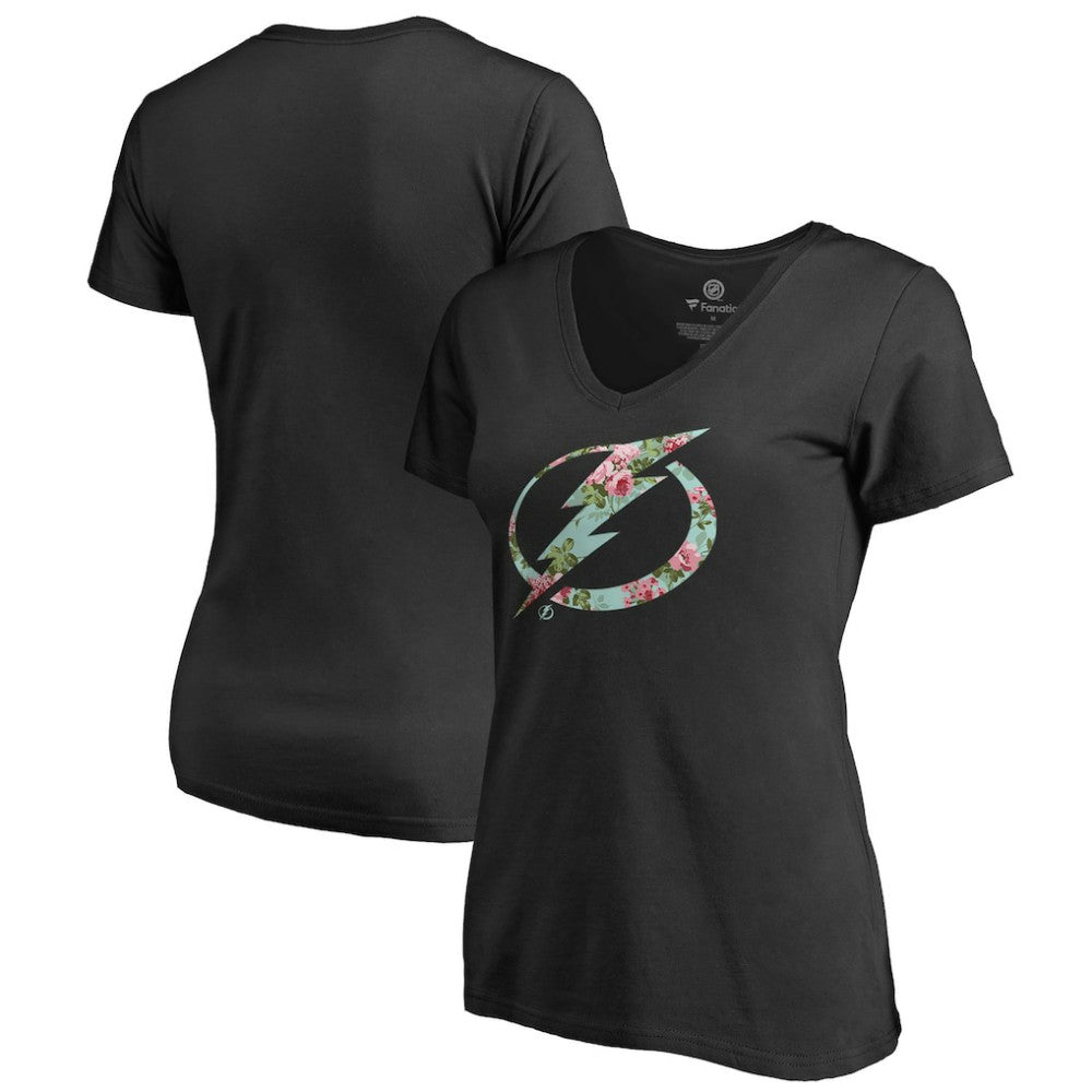 Tampa Bay Lightning Women's Lovely V-Neck T-Shirt Black