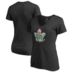 Toronto Maple Leafs Women's Lovely V-Neck T-Shirt Black