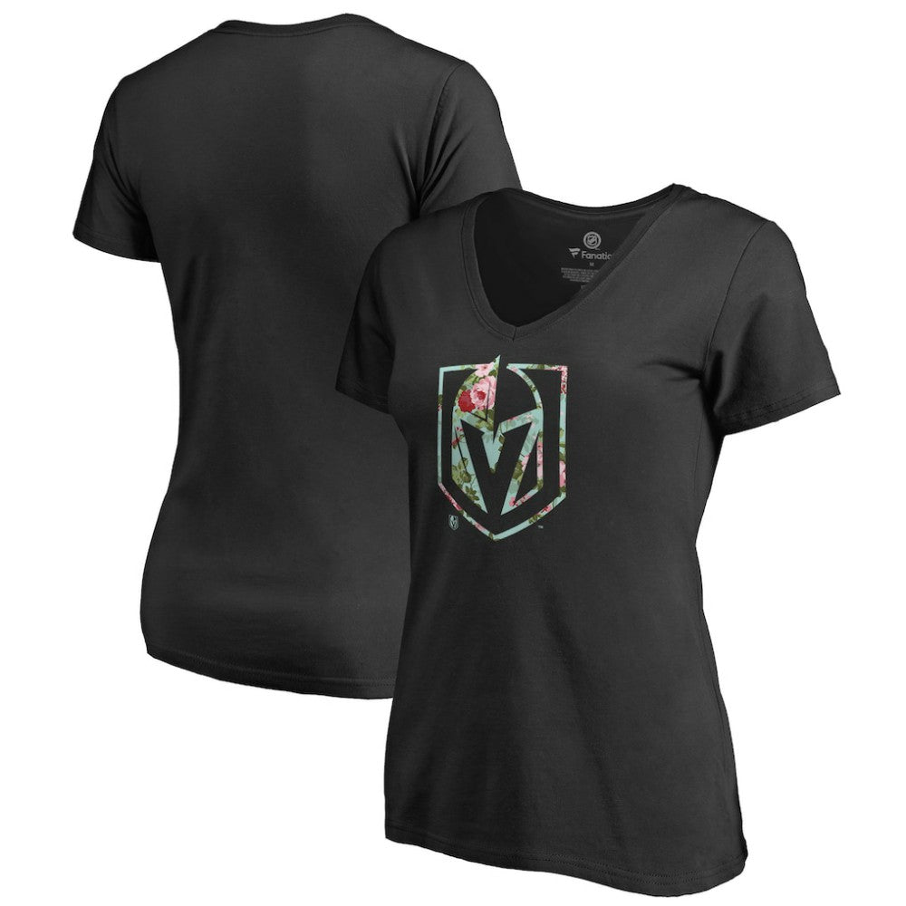 Vegas Golden Knights Women's Lovely V-Neck T-Shirt Black
