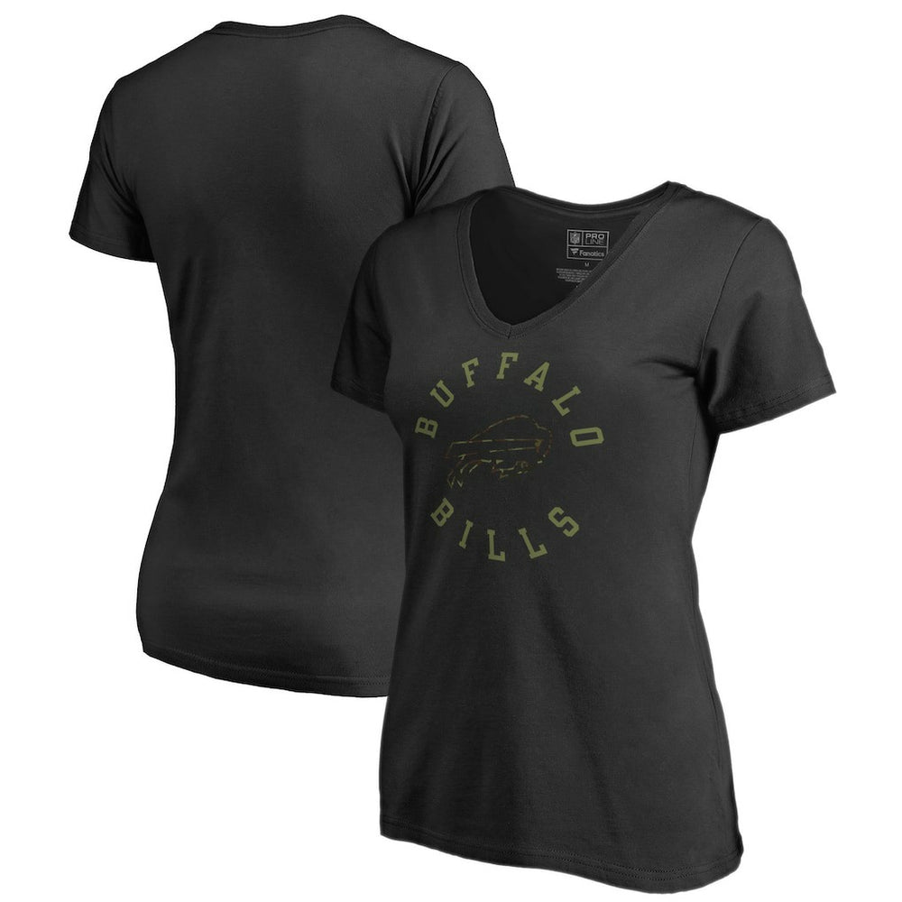 Buffalo Bills Women's Camo Collection Liberty V-Neck T-Shirt - Black discount