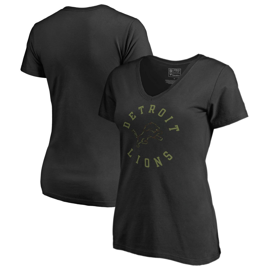 Detroit Lions Women's Camo Collection Liberty V-Neck T-Shirt - Black sale
