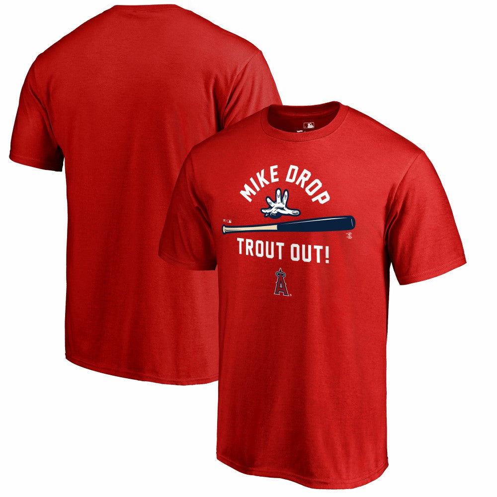 Mike Trout Los Angeles Angels Hometown Mike Drop T-Shirt - Red