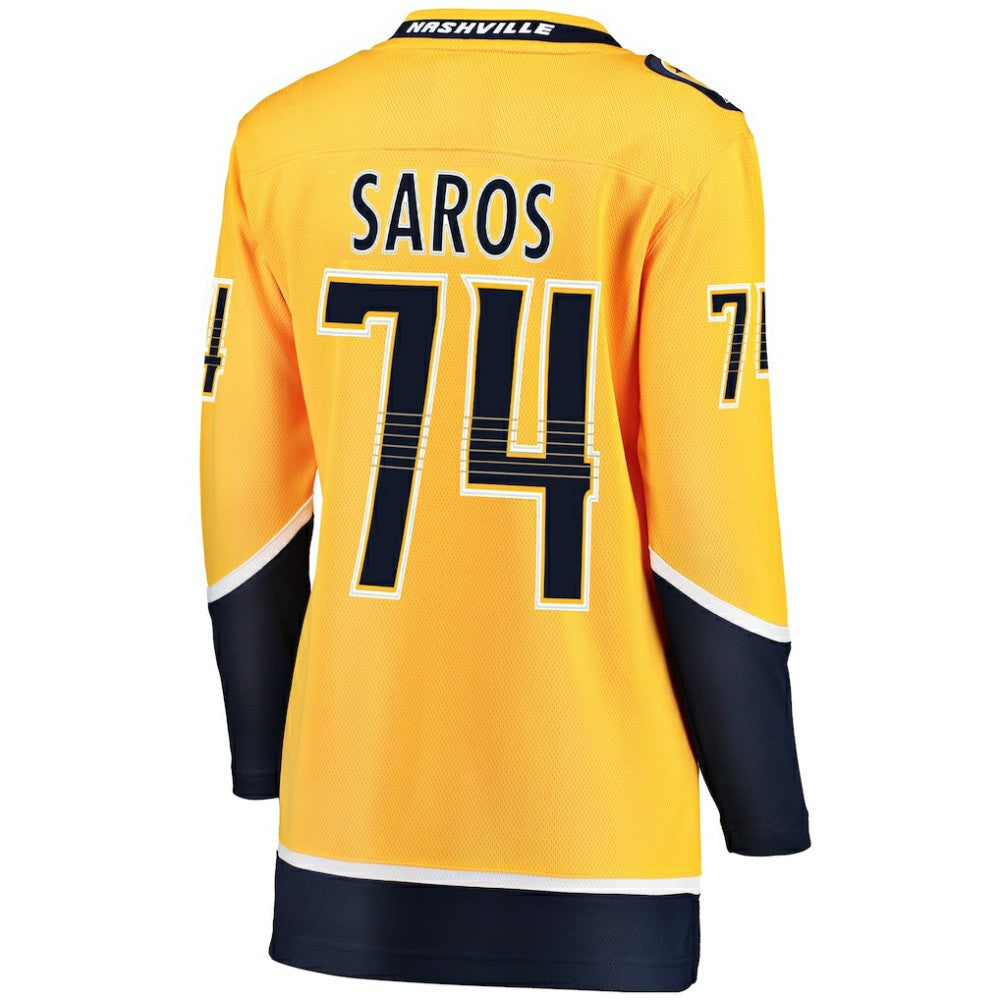 Juuse Saros Nashville Predators Fanatics Women's Breakaway Player Jersey Gold