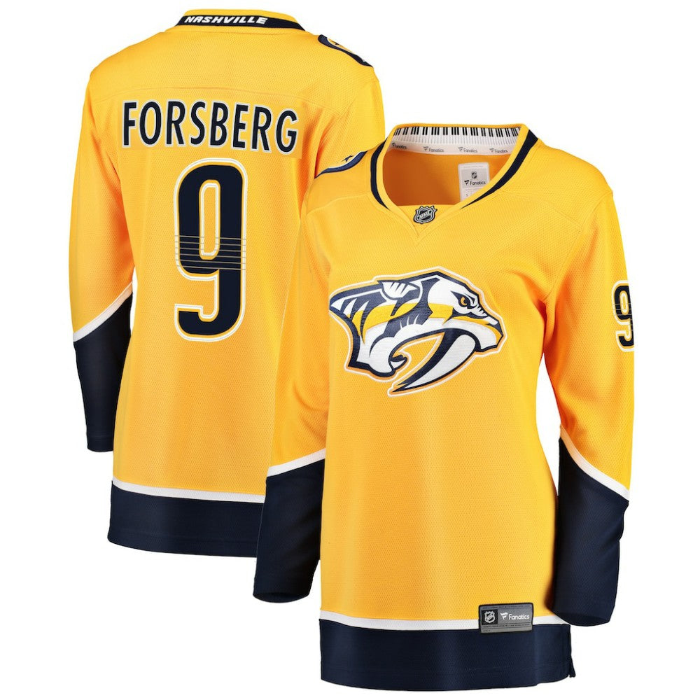 Filip Forsberg Nashville Predators Fanatics Women's Breakaway Player Jersey Gold