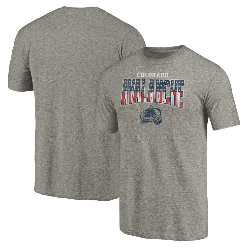 Colorado Avalanche Freedom Tri-Blend T-Shirt Heathered Gray