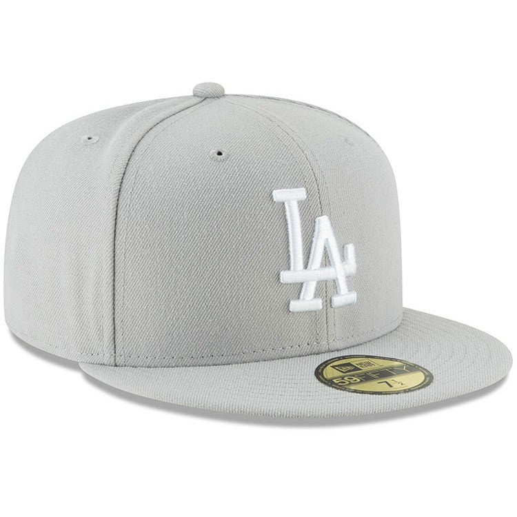 Los Angeles Dodgers Fashion Color Basic 59FIFTY Fitted Hat - Gray | New Era