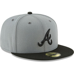 Atlanta Braves Two-Tone 59FIFTY Fitted Hat - Gray/Black | New Era