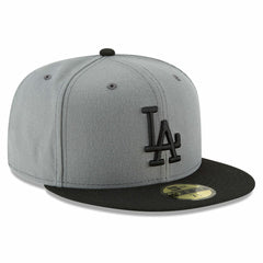 Los Angeles Dodgers Two-Tone 59FIFTY Fitted Hat - Gray/Black | New Era