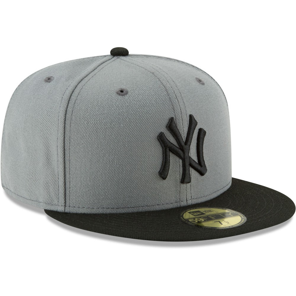 New York Yankees Two-Tone 59FIFTY Fitted Hat - Gray/Black | New Era