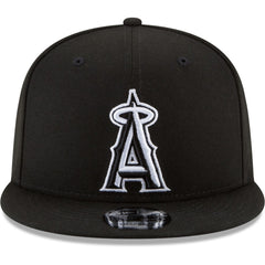 Los Angeles Angels Black & White 9FIFTY Snapback Hat - Black | New Era