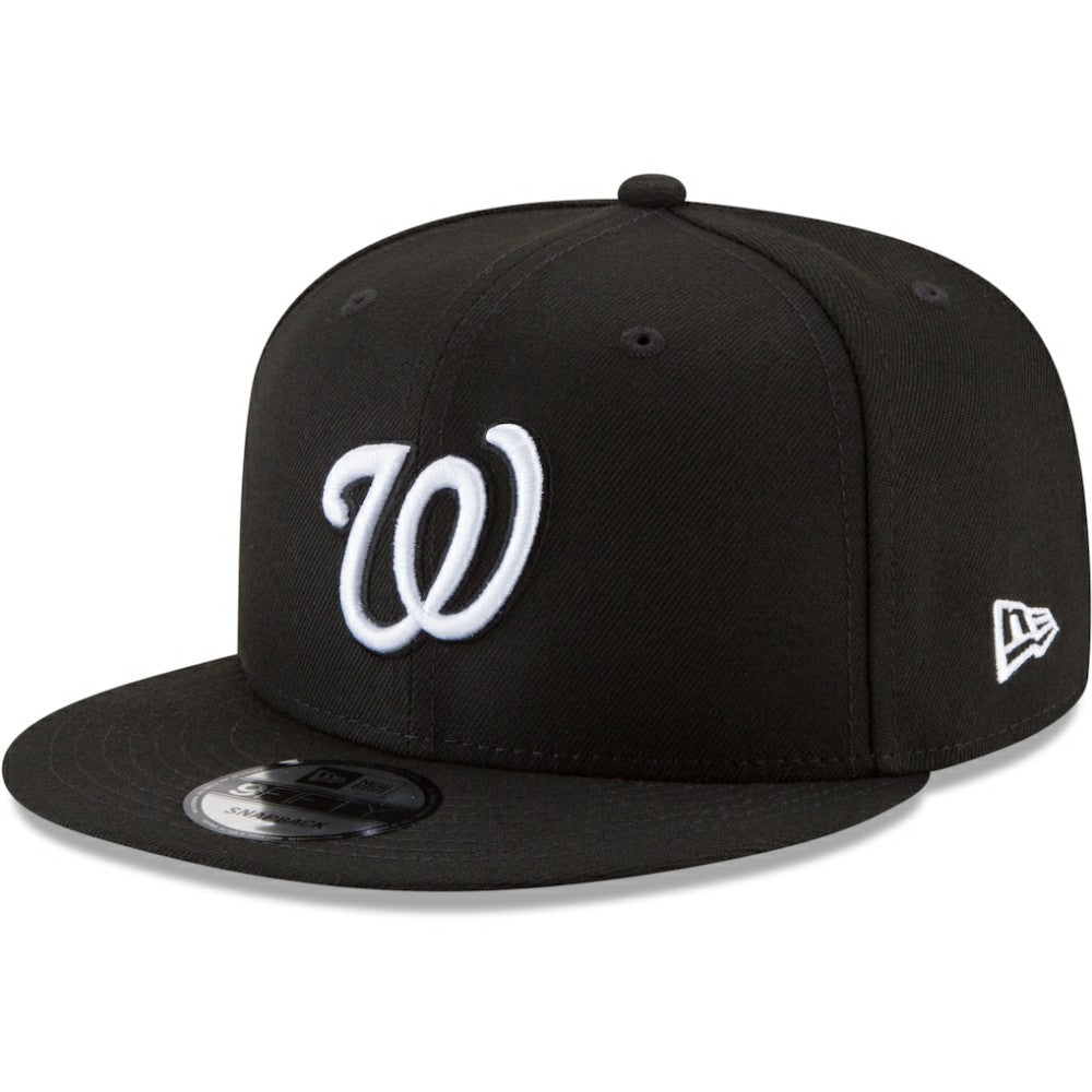 Washington Nationals Black & White 9FIFTY Snapback Hat - Black | New Era