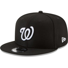 Washington Nationals Black & White 9FIFTY Snapback Hat - Black | New Era