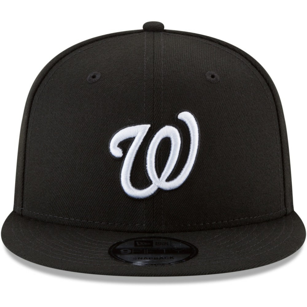 Washington Nationals Black & White 9FIFTY Snapback Hat - Black | New Era