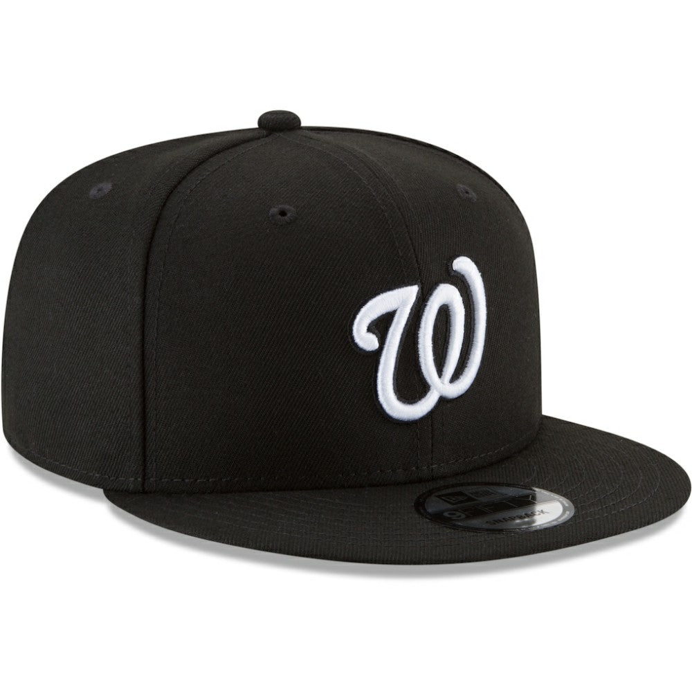 Washington Nationals Black & White 9FIFTY Snapback Hat - Black | New Era
