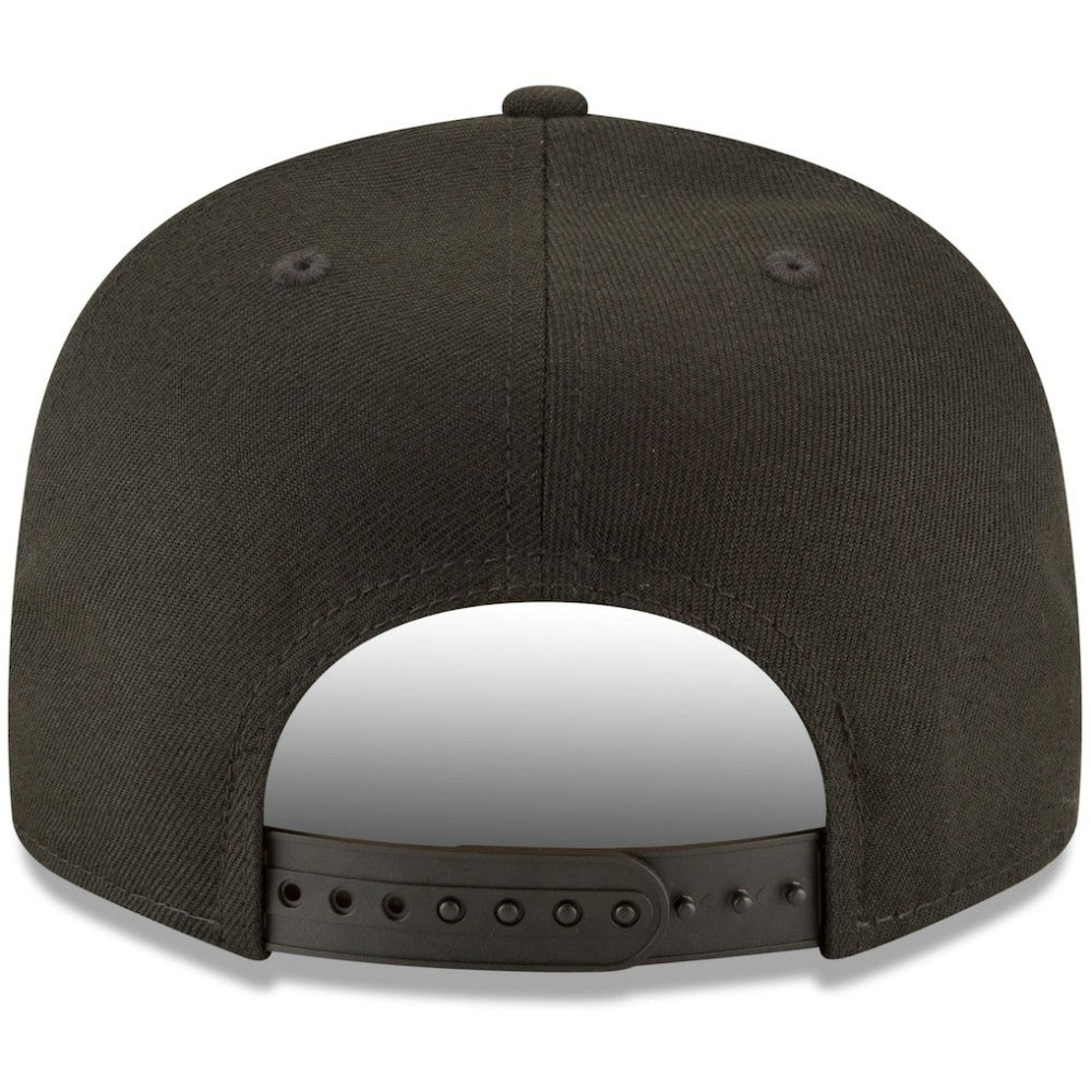 Atlanta Braves Black on Black 9FIFTY Team Snapback Adjustable Hat - Black | New Era
