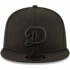 Los Angeles Dodgers Script Logo Black on Black 9FIFTY Snapback Adjustable Hat - Black | New Era