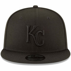 Kansas City Royals Black on Black 9FIFTY Team Snapback Adjustable Hat - Black | New Era