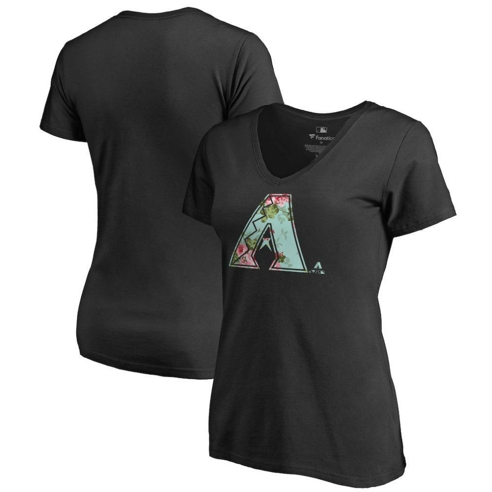 Arizona Diamondbacks Women's Lovely V-Neck T-Shirt - Black