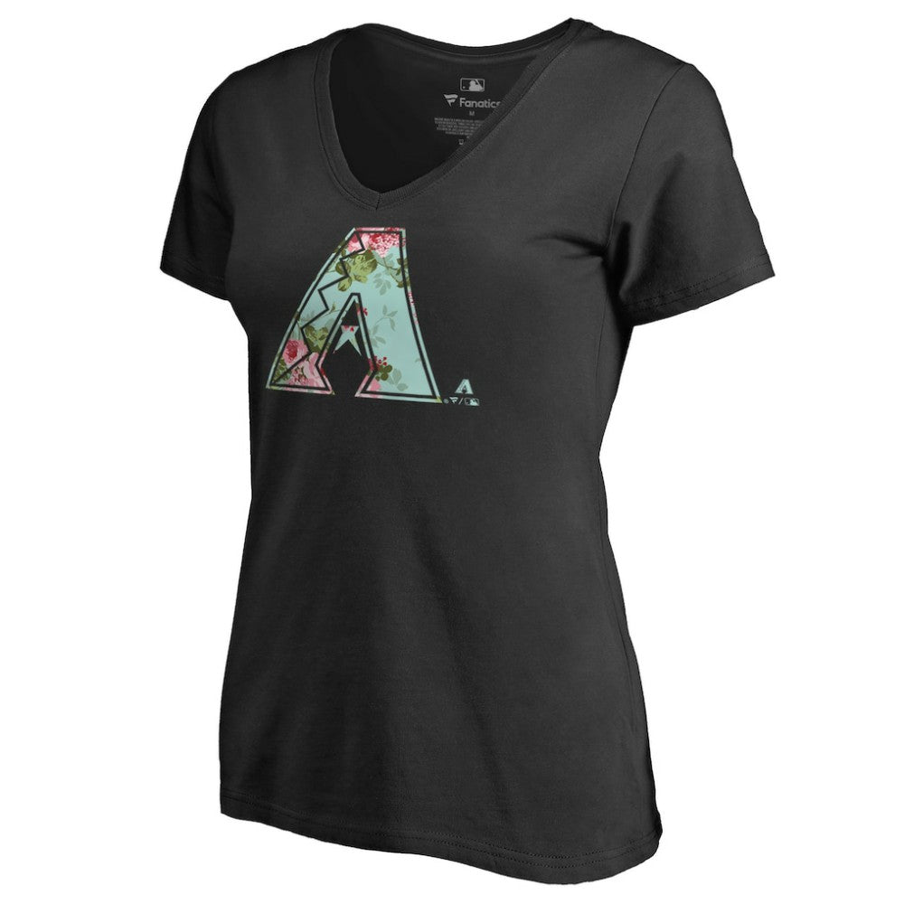 Arizona Diamondbacks Women's Lovely V-Neck T-Shirt - Black