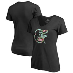 Baltimore Orioles Women's Lovely V-Neck T-Shirt - Black