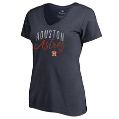 Houston Astros Women's Graceful V-Neck T-Shirt - Navy