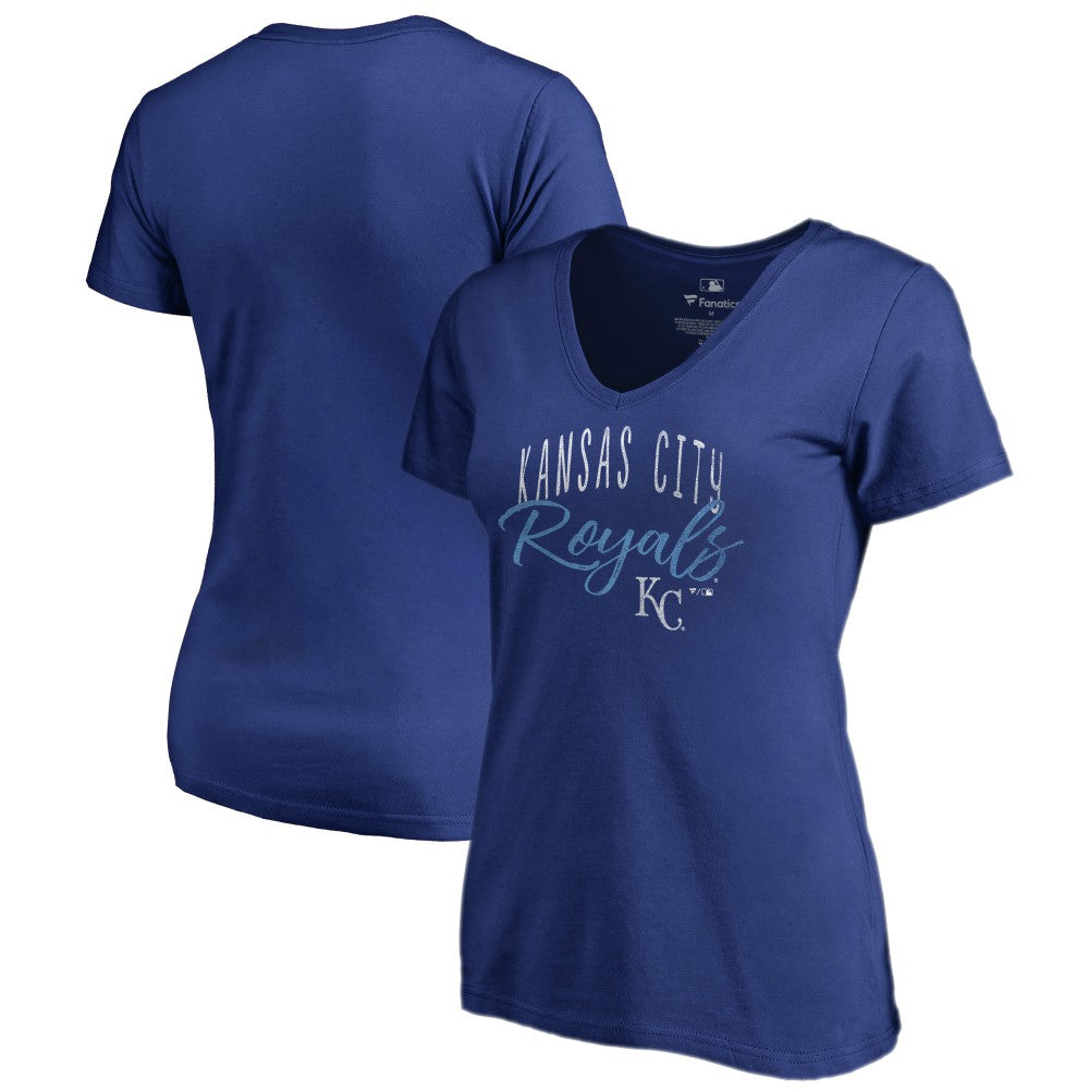 Kansas City Royals Women's Graceful V-Neck T-Shirt - Royal
