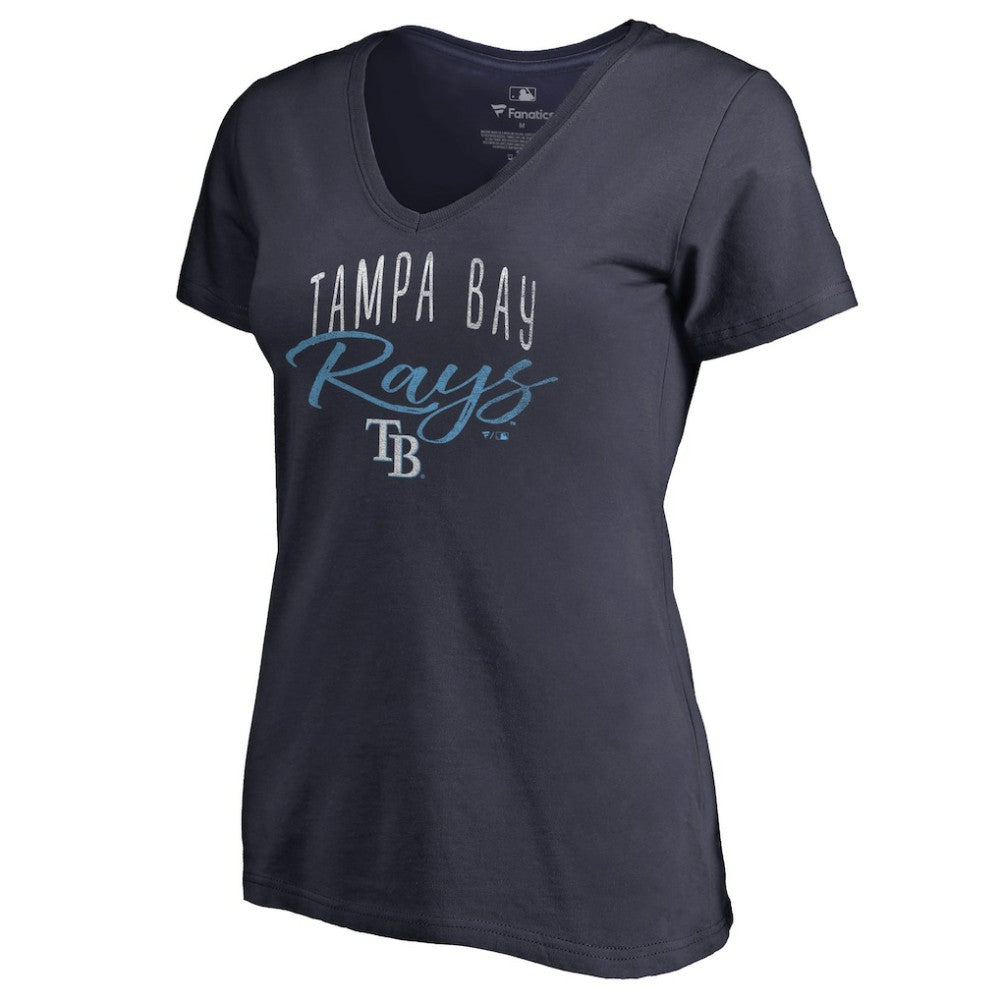 Tampa Bay Rays Women's Graceful V-Neck T-Shirt - Navy