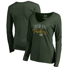 Green Bay Packers Women's Graceful Long Sleeve V-Neck T-Shirt - Green online