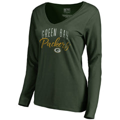 Green Bay Packers Women's Graceful Long Sleeve V-Neck T-Shirt - Green online