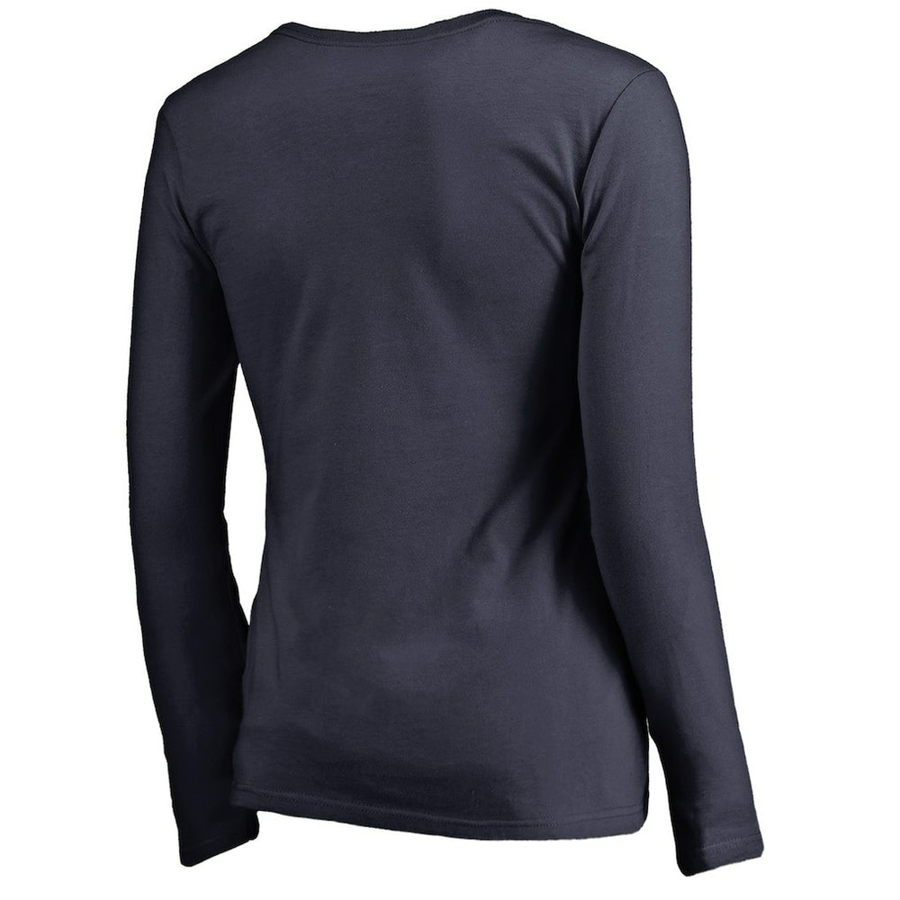 New England Patriots Women's Graceful Long Sleeve V-Neck T-Shirt - Navy cheap