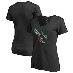 Charlotte Hornets Lovely V-Neck T-Shirt - Black on sale