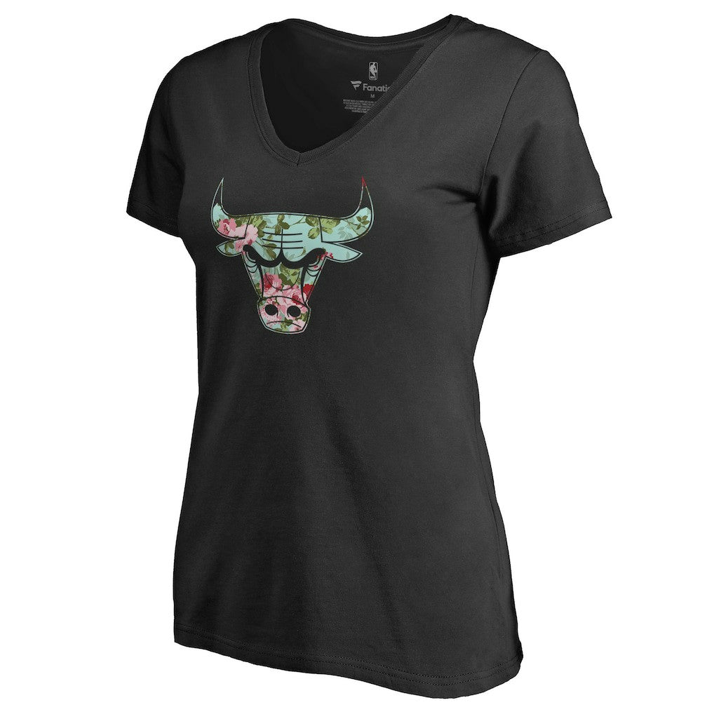 Chicago Bulls Lovely V-Neck T-Shirt sale - Black online