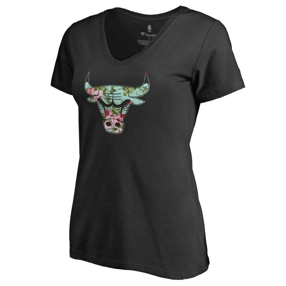 Chicago Bulls Lovely V-Neck T-Shirt sale - Black online