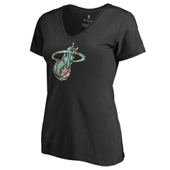 Miami Heat Lovely V-Neck T-Shirt - Black cheap