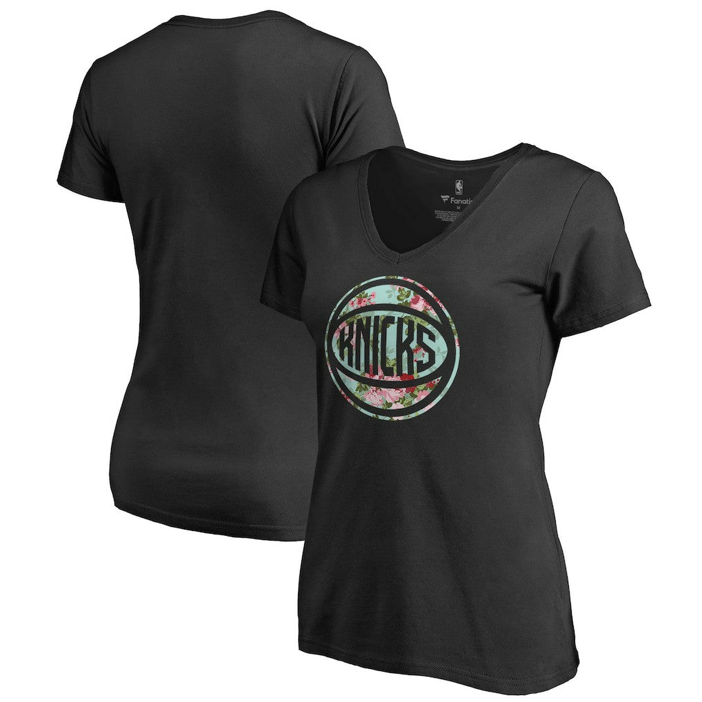 New York Knicks Lovely V-Neck T-Shirt - Black outlet