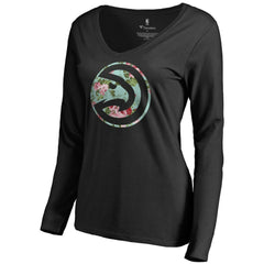 Atlanta Hawks Women's Lovely V-Neck Long Sleeve T-Shirt - Black shop