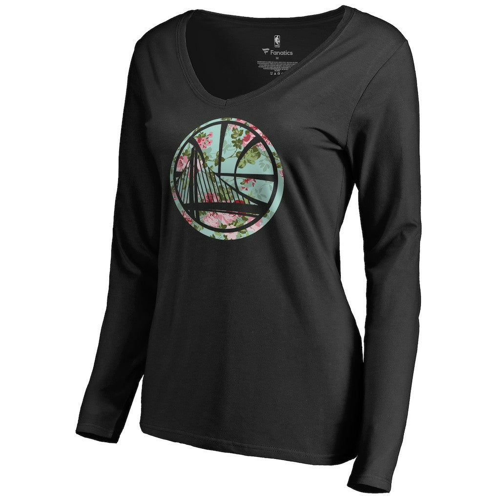 Golden State Warriors Women's Lovely V-Neck Long Sleeve T-Shirt sale - Black on sale