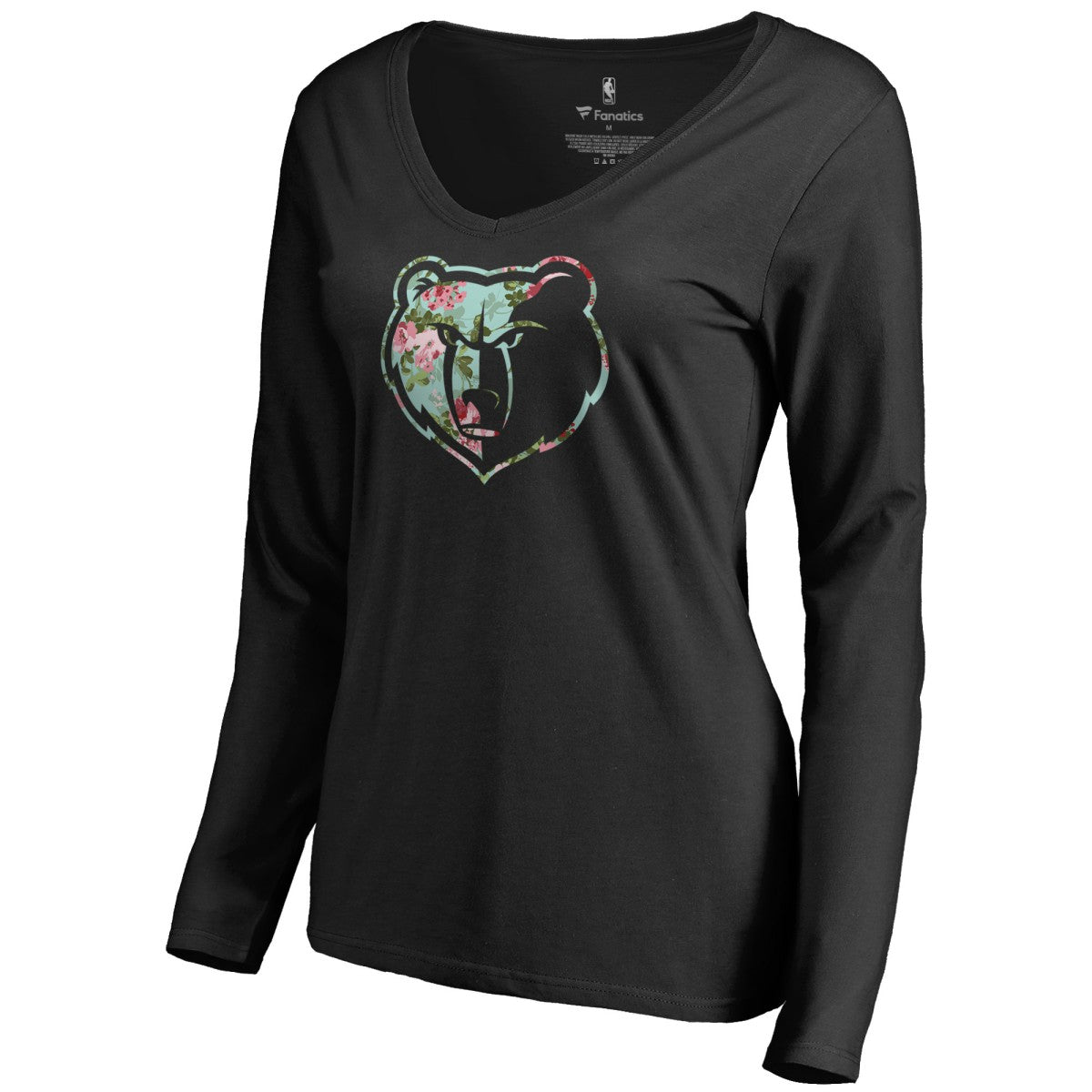 Memphis Grizzlies Women's Lovely Long Sleeve V-Neck T-Shirt - Black discount