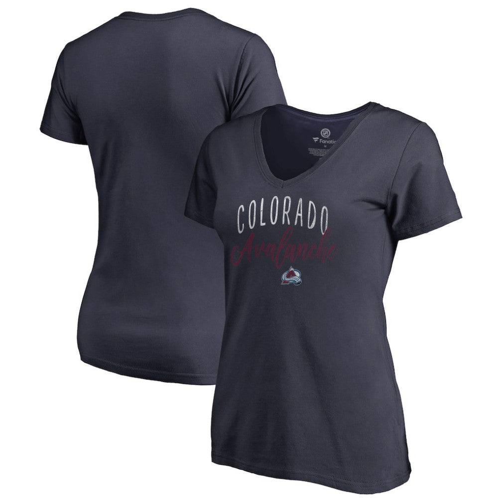 Colorado Avalanche Women's Graceful V-Neck T-Shirt Navy