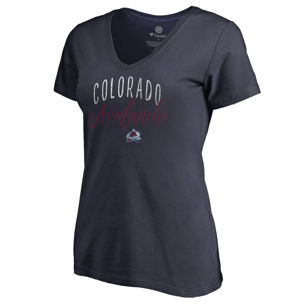 Colorado Avalanche Women's Graceful V-Neck T-Shirt Navy