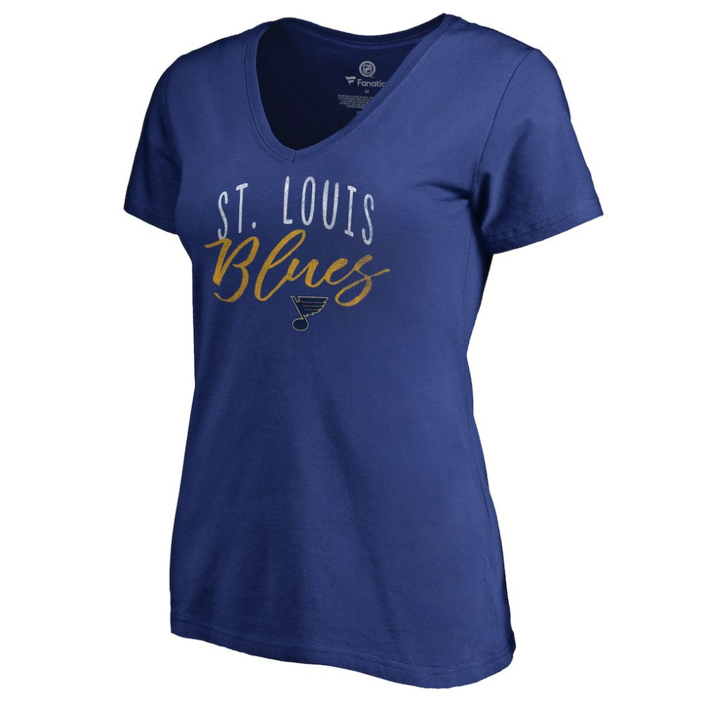 St. Louis Blues Women's Graceful V-Neck T-Shirt Blue