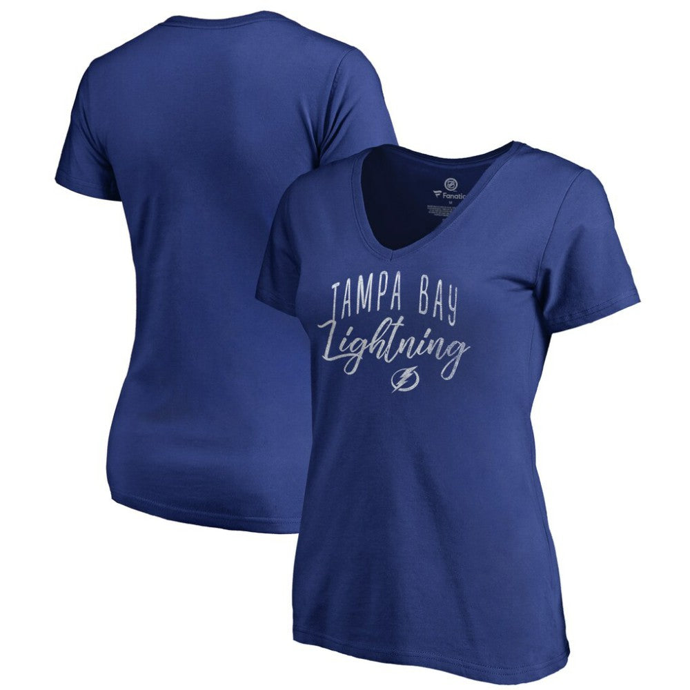 Tampa Bay Lightning Women's Graceful V-Neck T-Shirt Blue