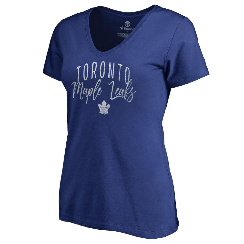 Toronto Maple Leafs Women's Graceful V-Neck T-Shirt Blue