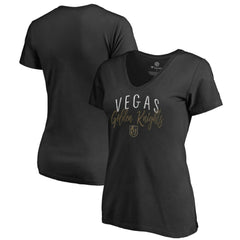 Vegas Golden Knights Women's Graceful V-Neck T-Shirt Black