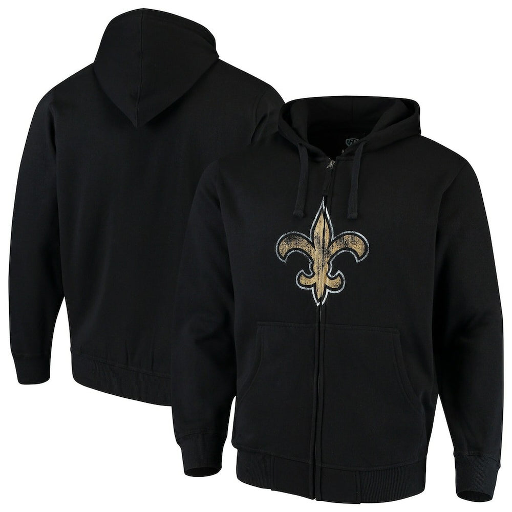 New Orleans Saints G-III Sports by Carl Banks Primary Logo Full-Zip Hoodie - Black cheap