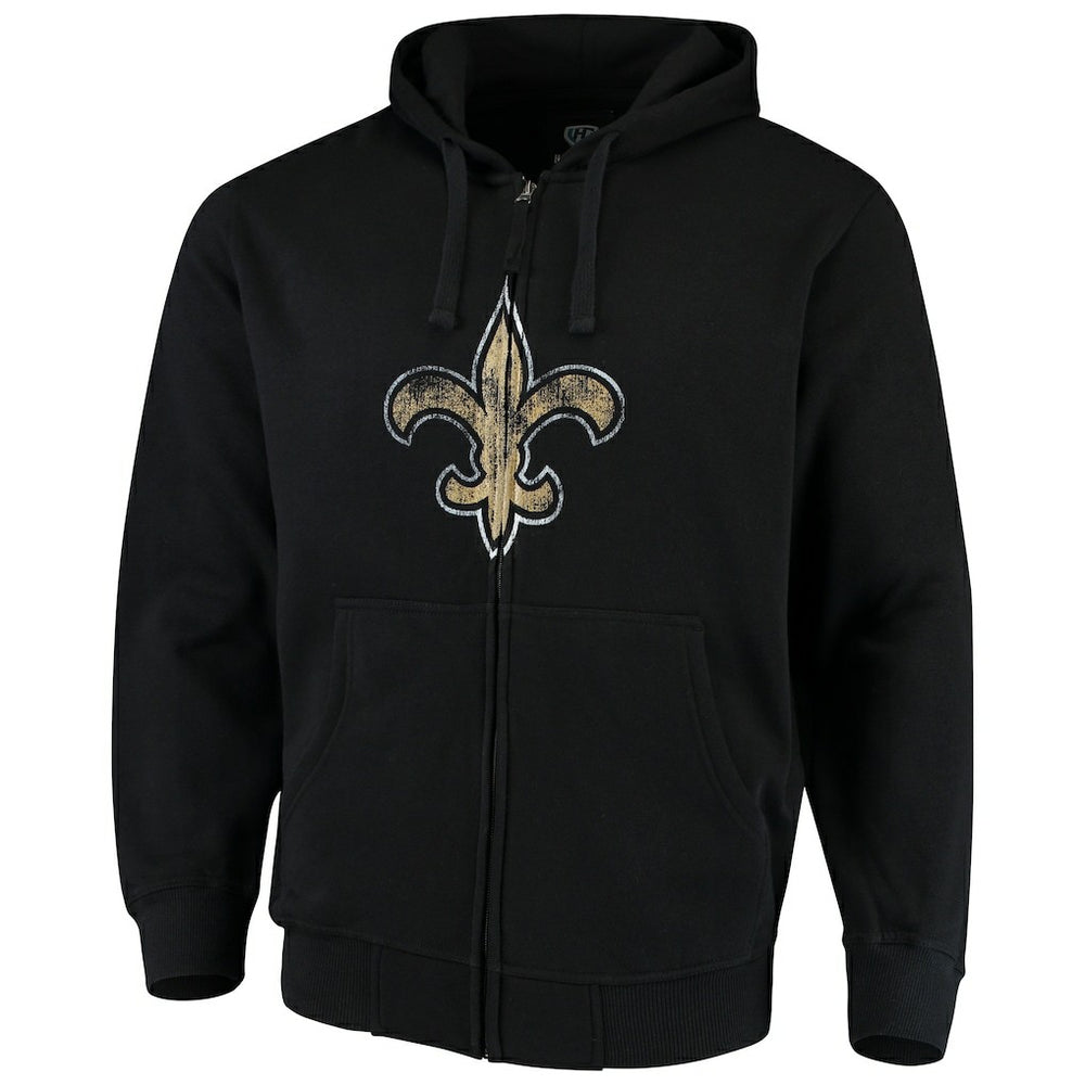 New Orleans Saints G-III Sports by Carl Banks Primary Logo Full-Zip Hoodie - Black cheap