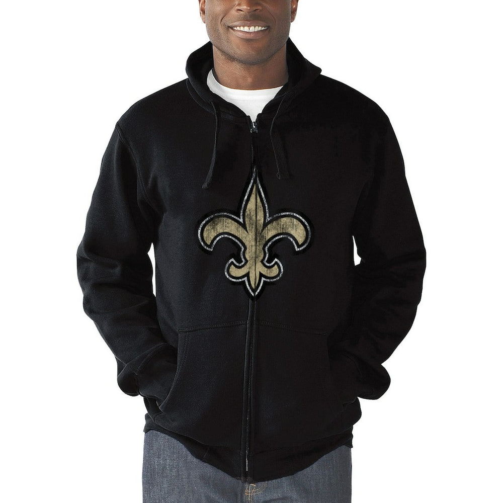 New Orleans Saints G-III Sports by Carl Banks Primary Logo Full-Zip Hoodie - Black cheap