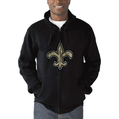 New Orleans Saints G-III Sports by Carl Banks Primary Logo Full-Zip Hoodie - Black cheap